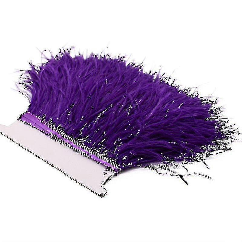 2m Ostrich Feathers Trim Plumes Ribbon Selvage