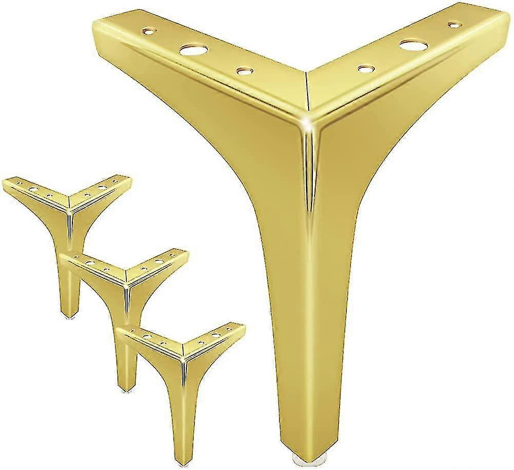 Pernas móveis de 6 polegadas, pés de móveis de estilo moderno, sofá cromado polido de metal