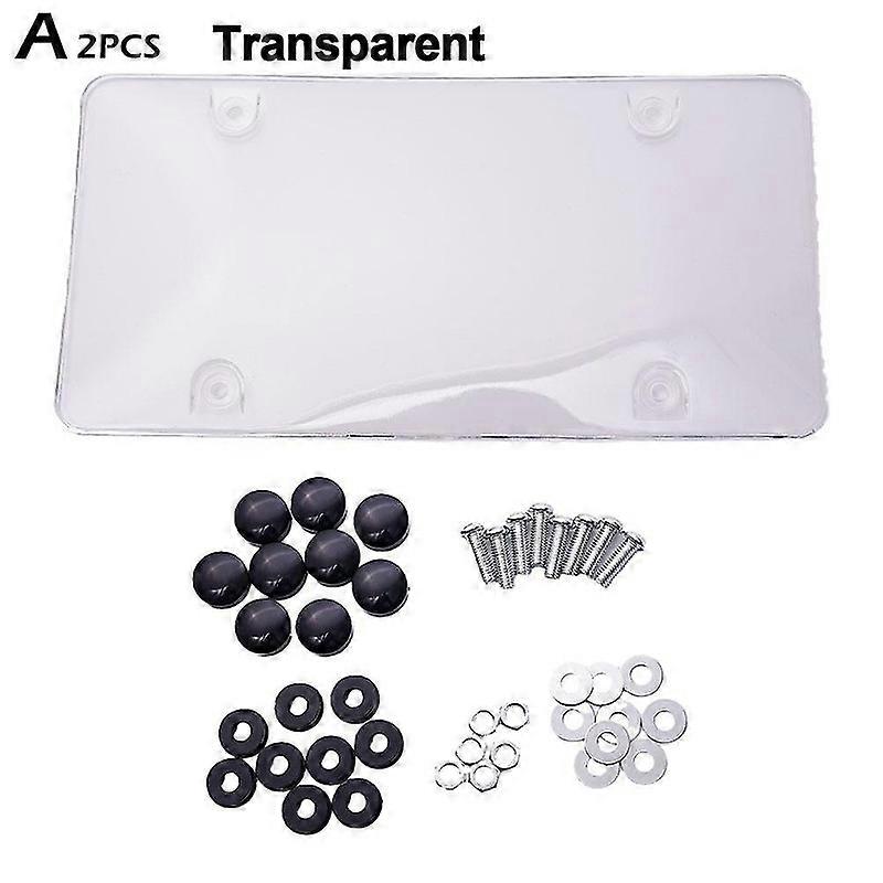 2Pcs Clear Reflective Anti Speed Red Light Toll Camera License Plate Shell License Plate Cover XH