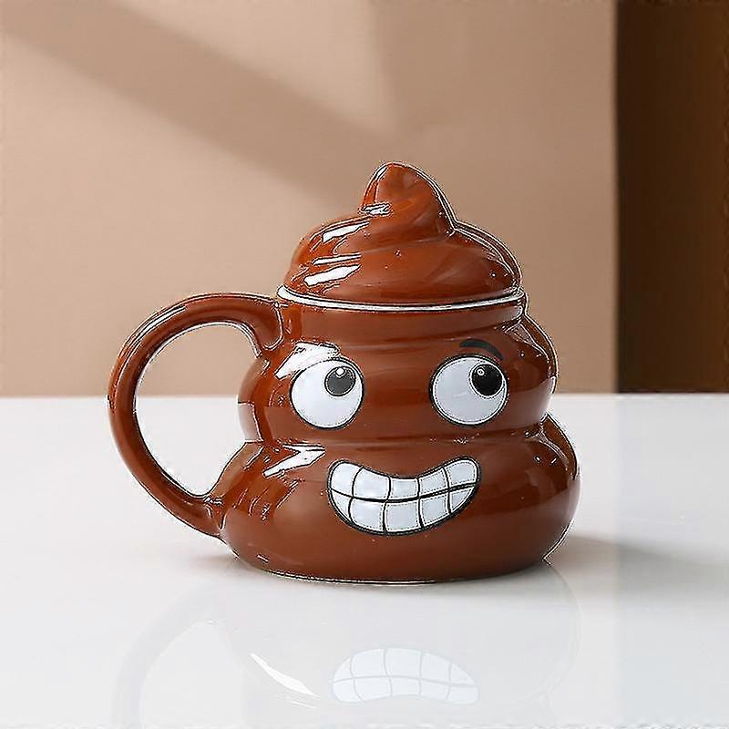 Cocô bonito cerâmica caneca de água cocô caneca cocô truque presente