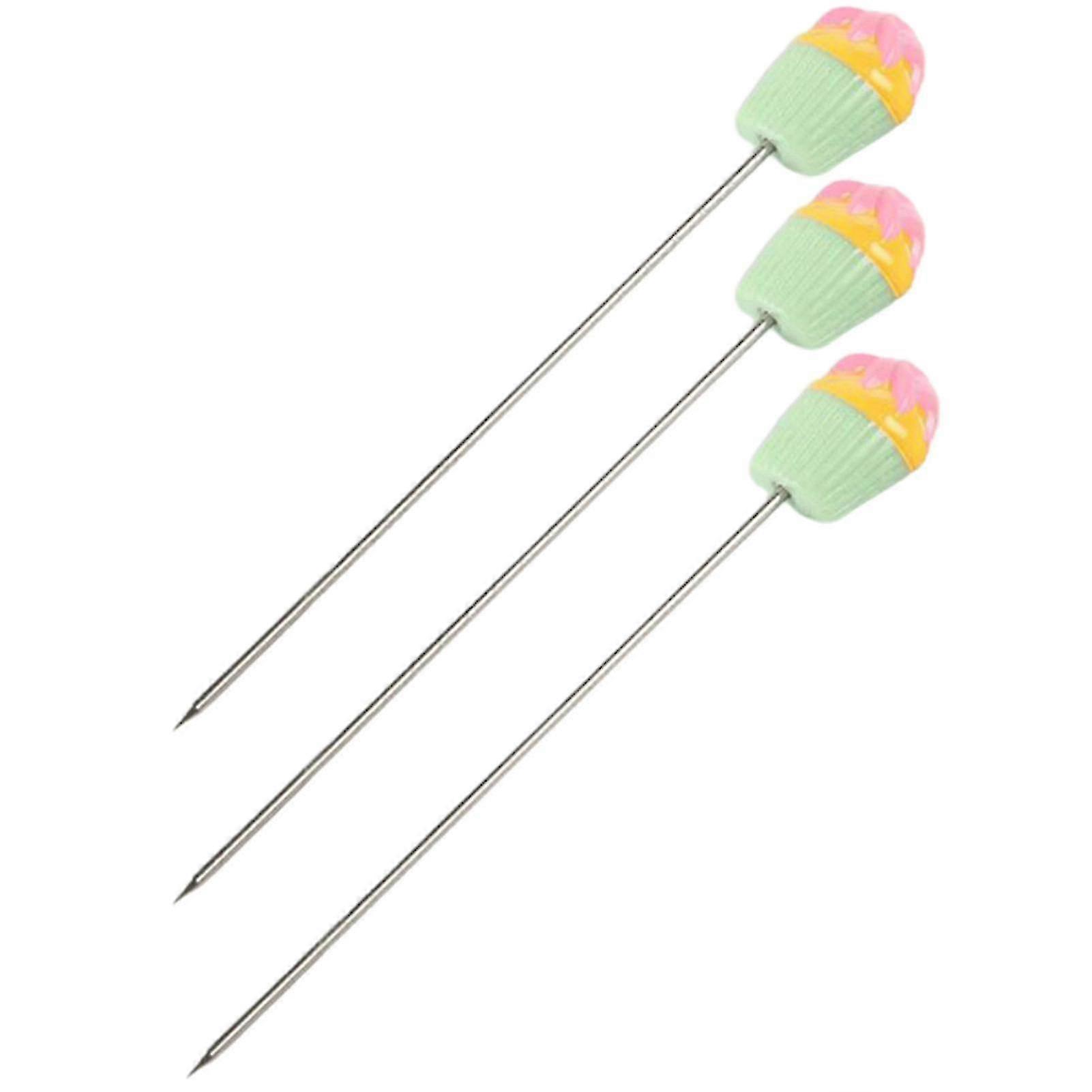 3pcs Stainless Steel Cake Tester Needles Biscuit Stirring Pin Practical Cake