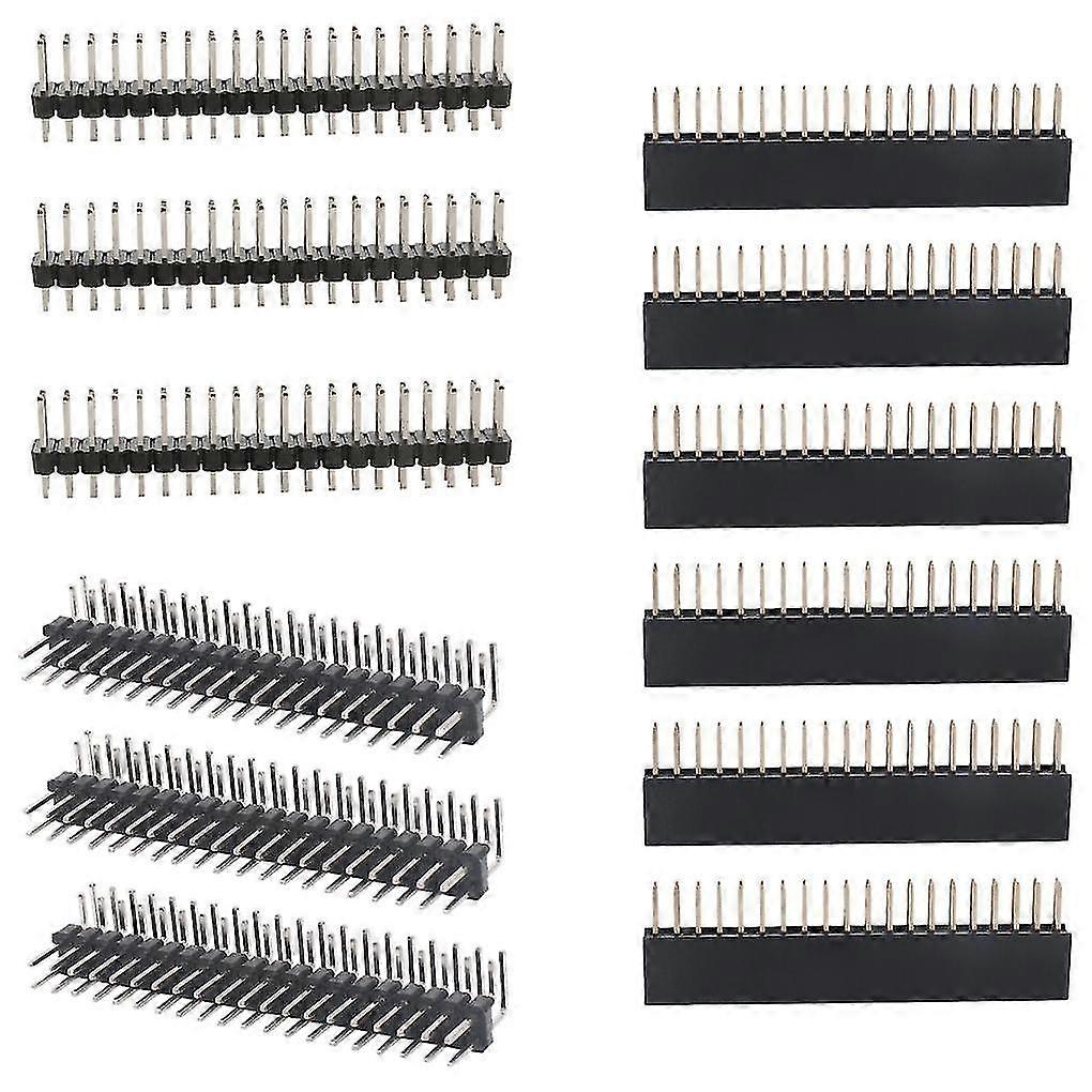 12pcs 40 Pin Gpio Header Kit 20x2 Pins Right Angle Gpio Header Socket For Raspberry Pi Zero/4b/3b+/