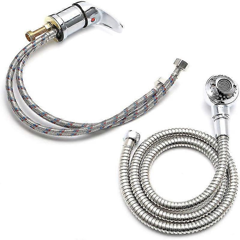 Mixer Taps Sprayer Set Hairdressing Salon Basin Handheld Shower Head Sink Tap Set(1set)
