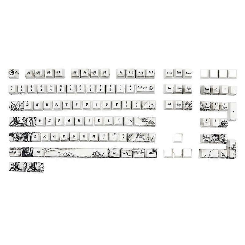 68/71/110PCS Kungfu Panda Keycap PBT פרופיל OEM תקן סובלימציה Keycap