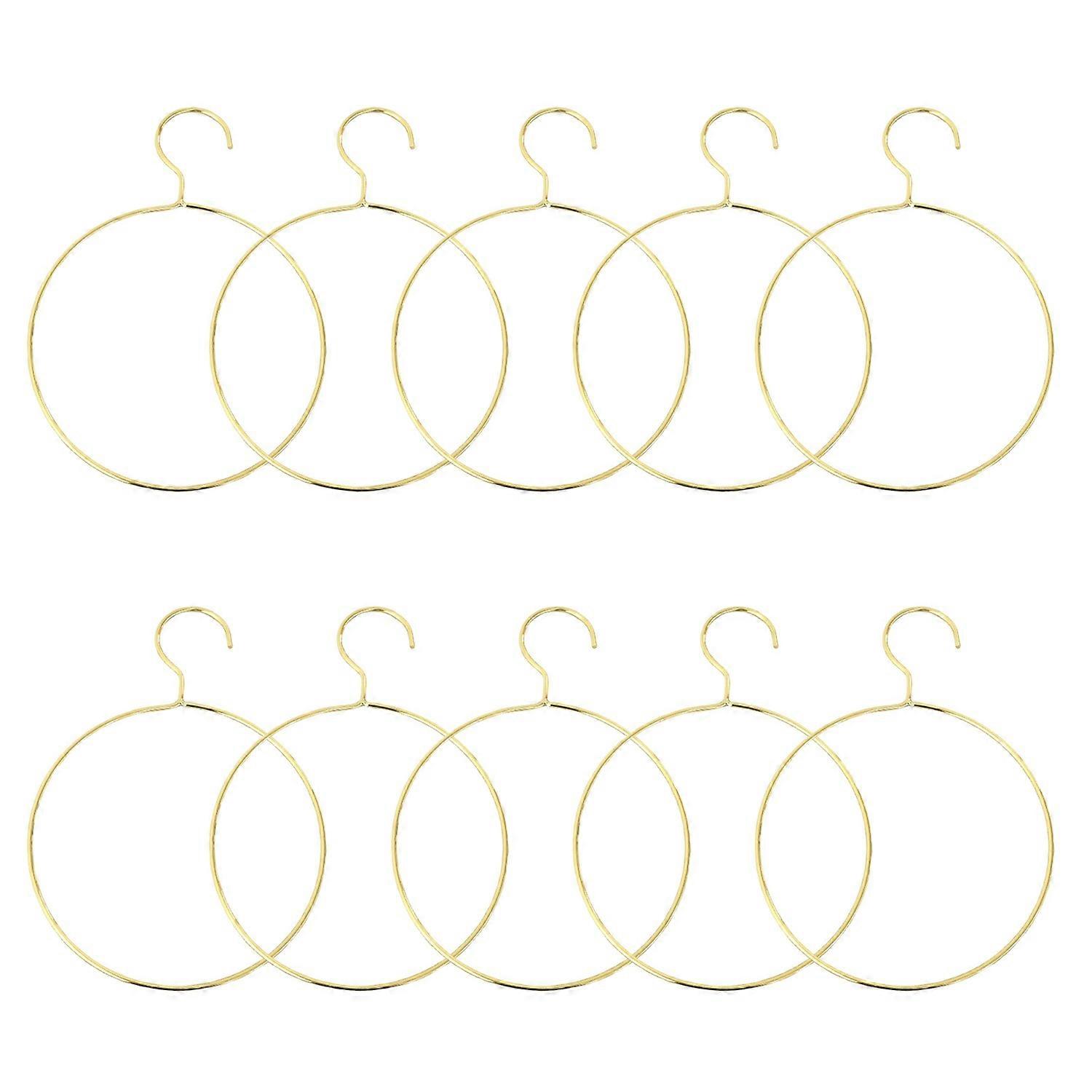 10Pcs Clothes Drying Rack Strong Load-bearing Space-saving Rust-free Round Towel Tie Shawl Scarf