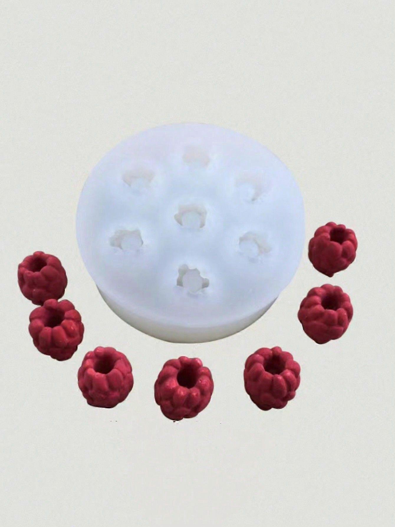 1pc Multicolor Fruit Shape Blueberry, Raspberry, Strawberry Silicone Candle/Wax Mold, Home Decor