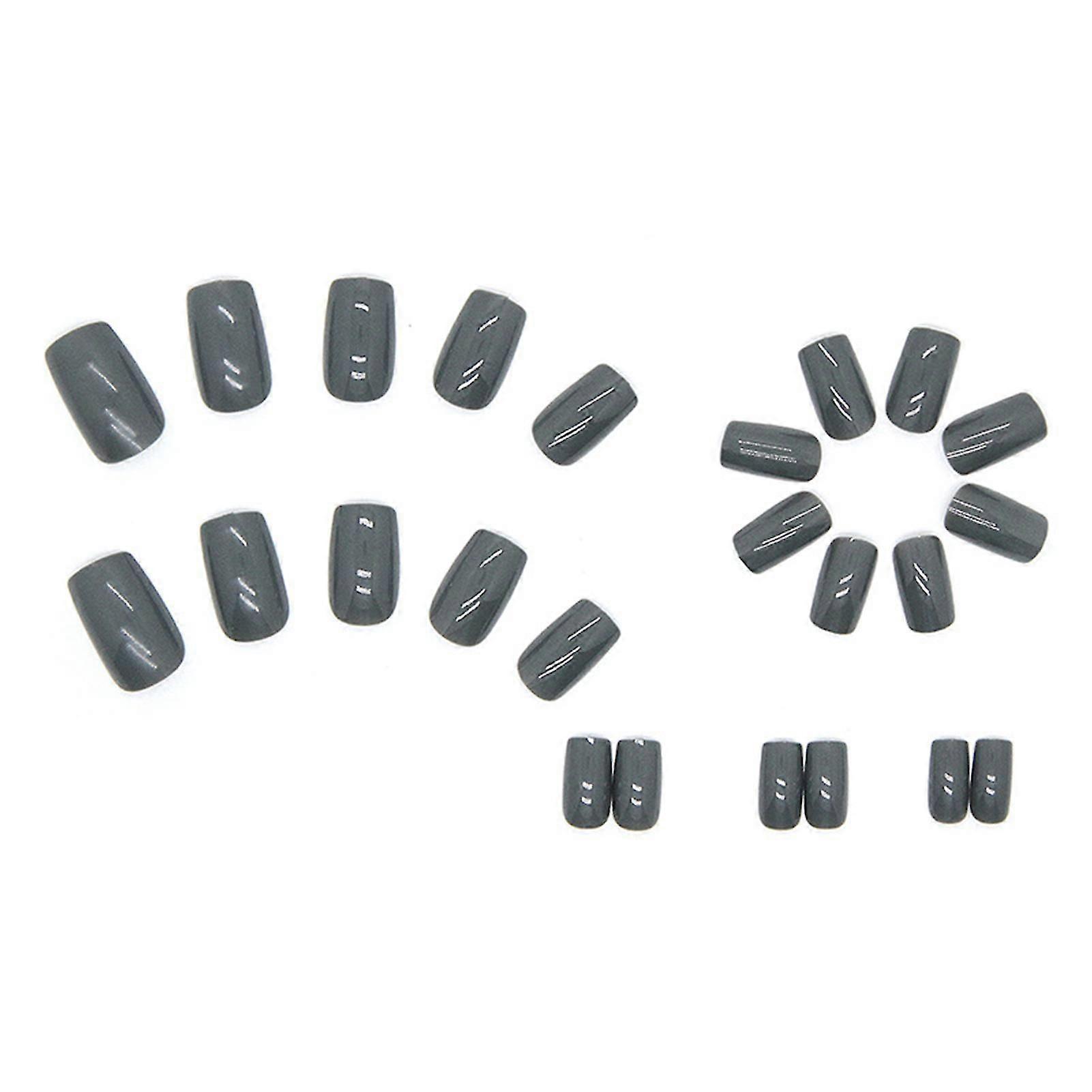 ciment solide vert blanchir fausse manucure naturel incassable ongle simple porter style SHEIN