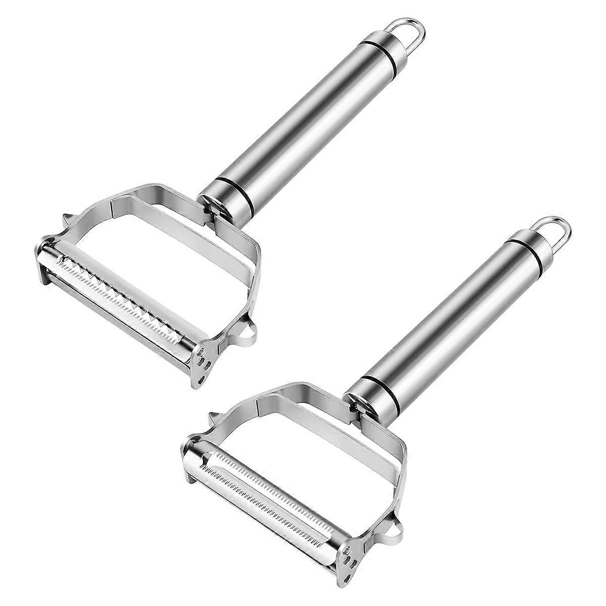 Stainless Steel Double Blade Vegetable Peeler for Easy Kitchen Use, Ergonomic Handle, Sharp Blades, Multifunctional