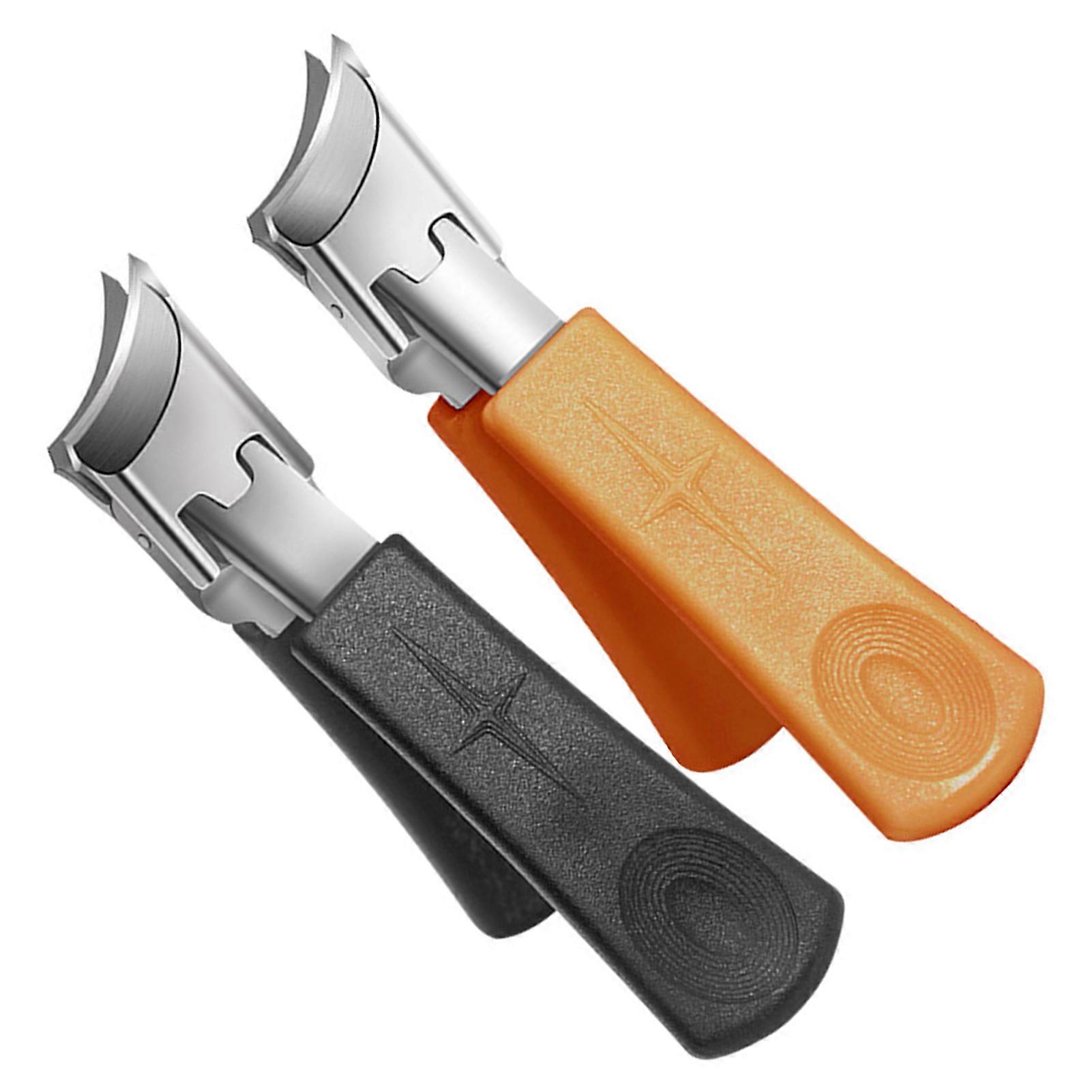 2-Pack Wide-Jaw Opening Anti-Splash Slanted Nail Clipper, Curved Clippers for Thick Toenails, Ingrown Nail Clippers for Men & Women