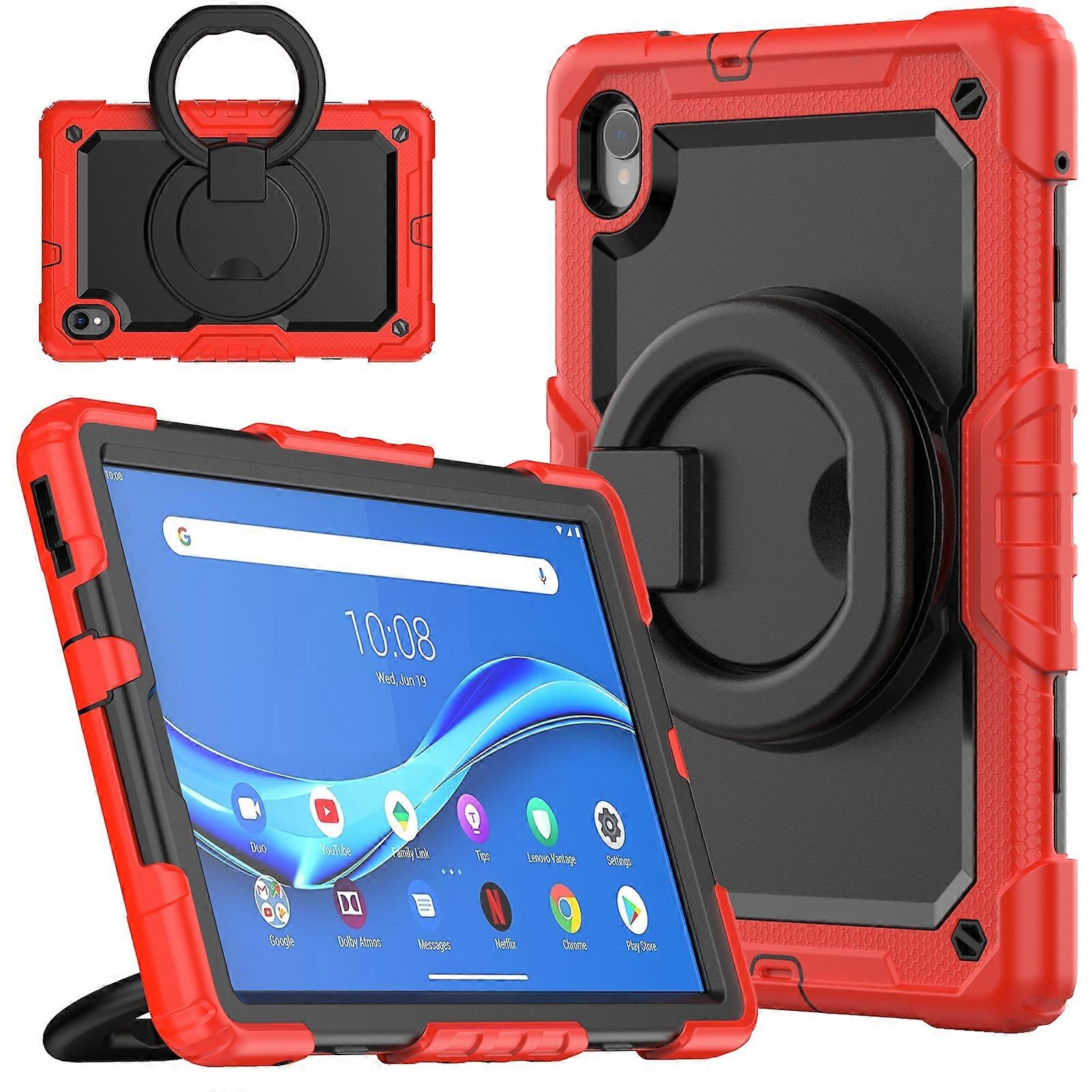 For Lenovo M10 Plus X606F Silicone + PC Holder Tablet Case