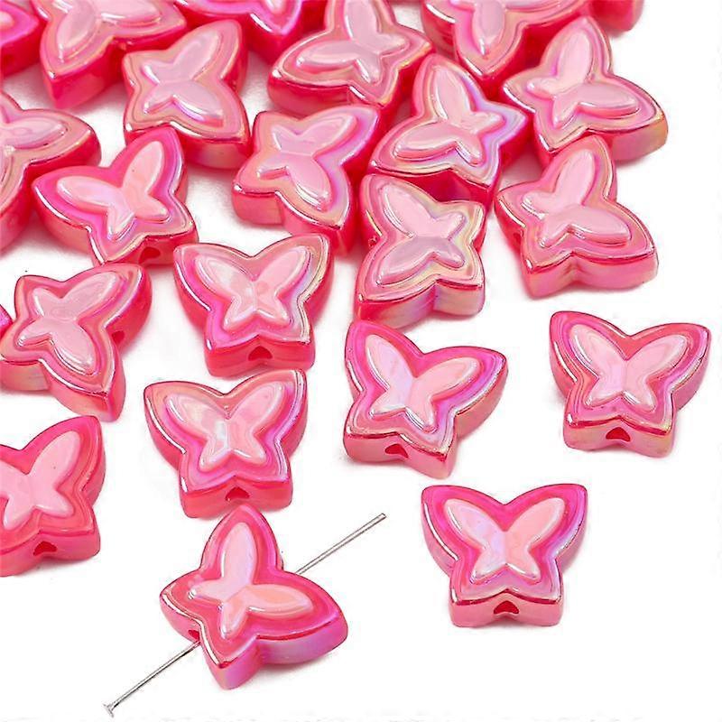 Acrylic Beads Colorful Plated Two-color Butterfly Beads for DIY Necklace Bracelet Earring Jewelry Making