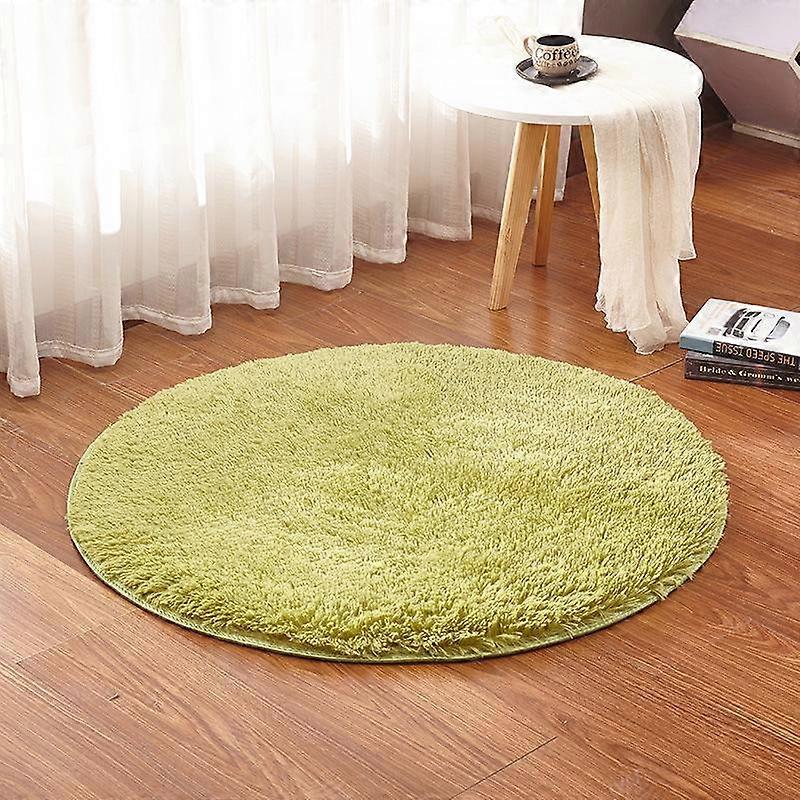 Plush Round Carpet For Living Room Bedroom Soft Comfortable Solid Rugs Non-slip Floor Mats Camping Tent Mat