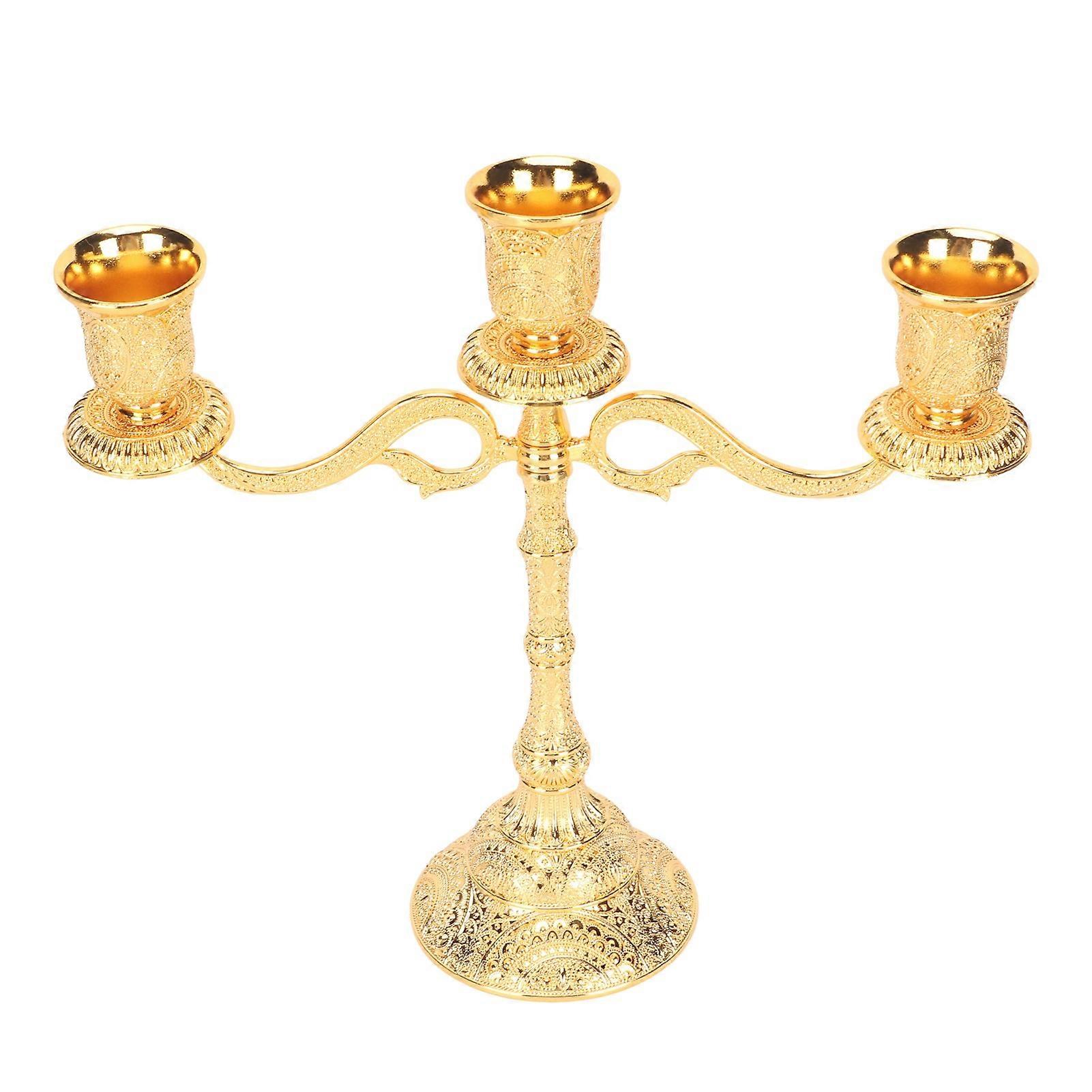 Three-Armed Vintage Style Candelabra for Home Decor