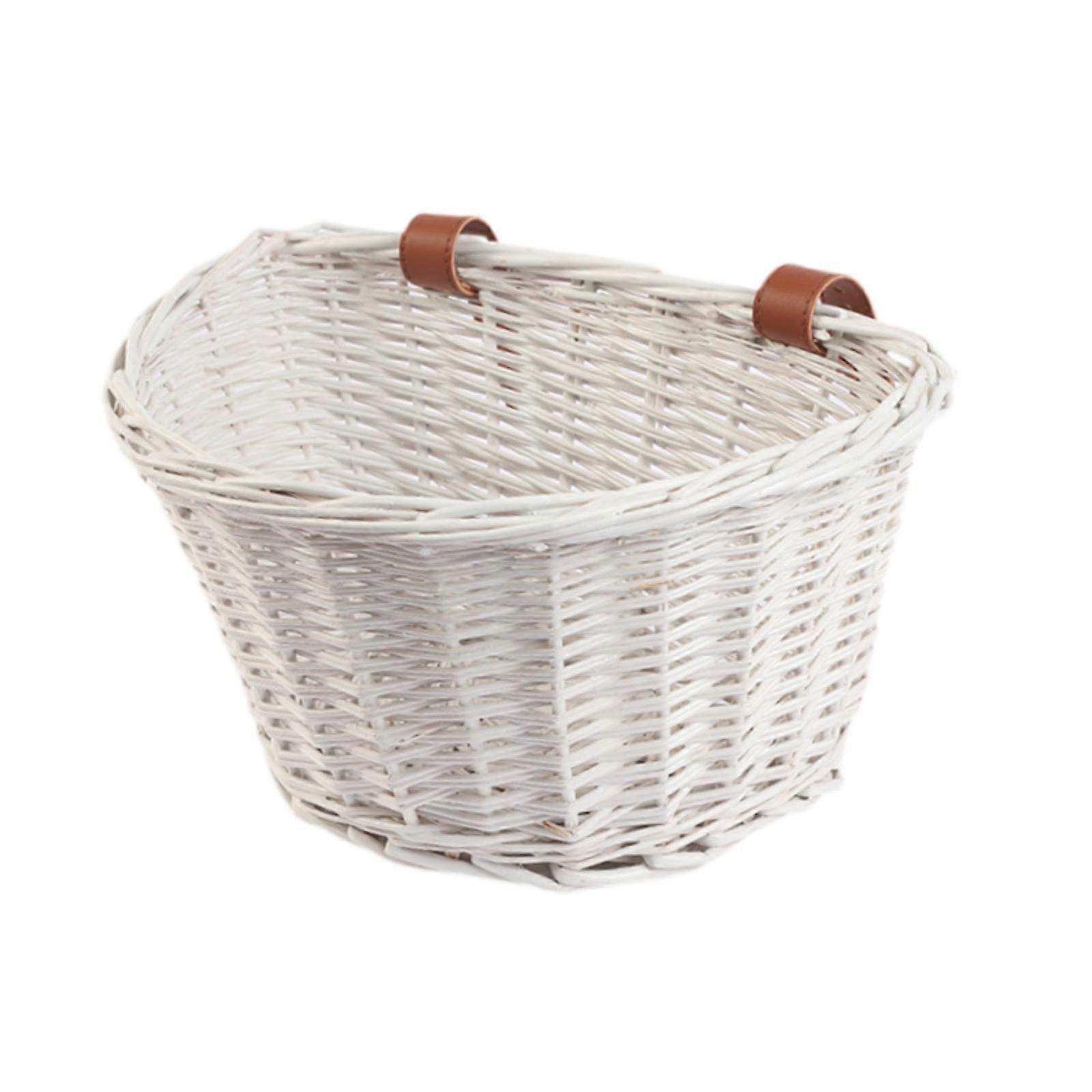 Cykelkorg Framcykelkorg för Pojkar Flickor Mountainbikes Racercyklar Trehjuling Vit