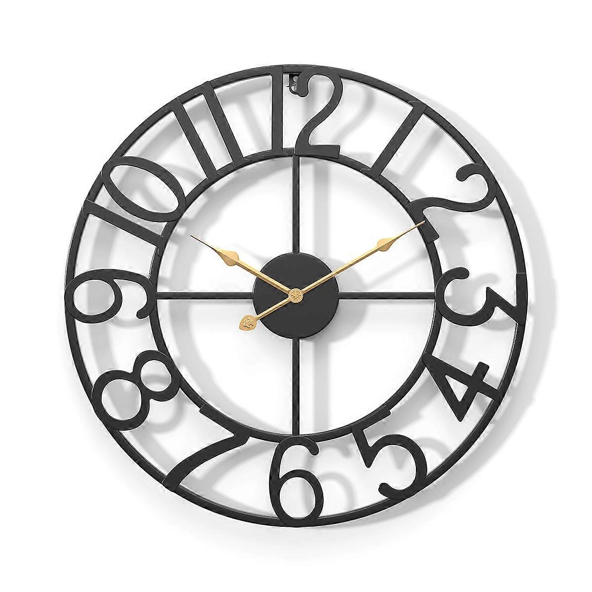 10-Inch Silent Arabic Numeral Wall Clock - Battery Operated Home Office Decor with Modern Design and Easy Readability