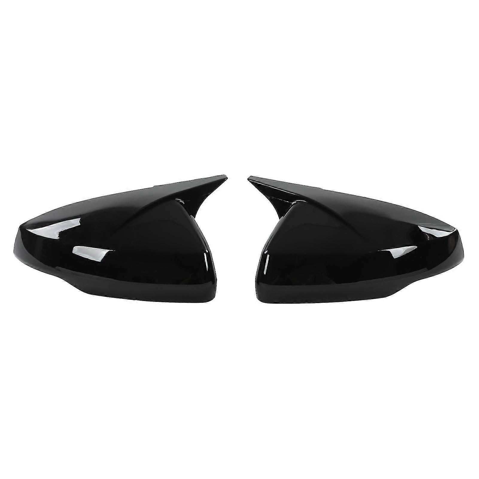 Pair of Glossy Black Rear View Mirror Protective Covers compatible with MK6 2018+