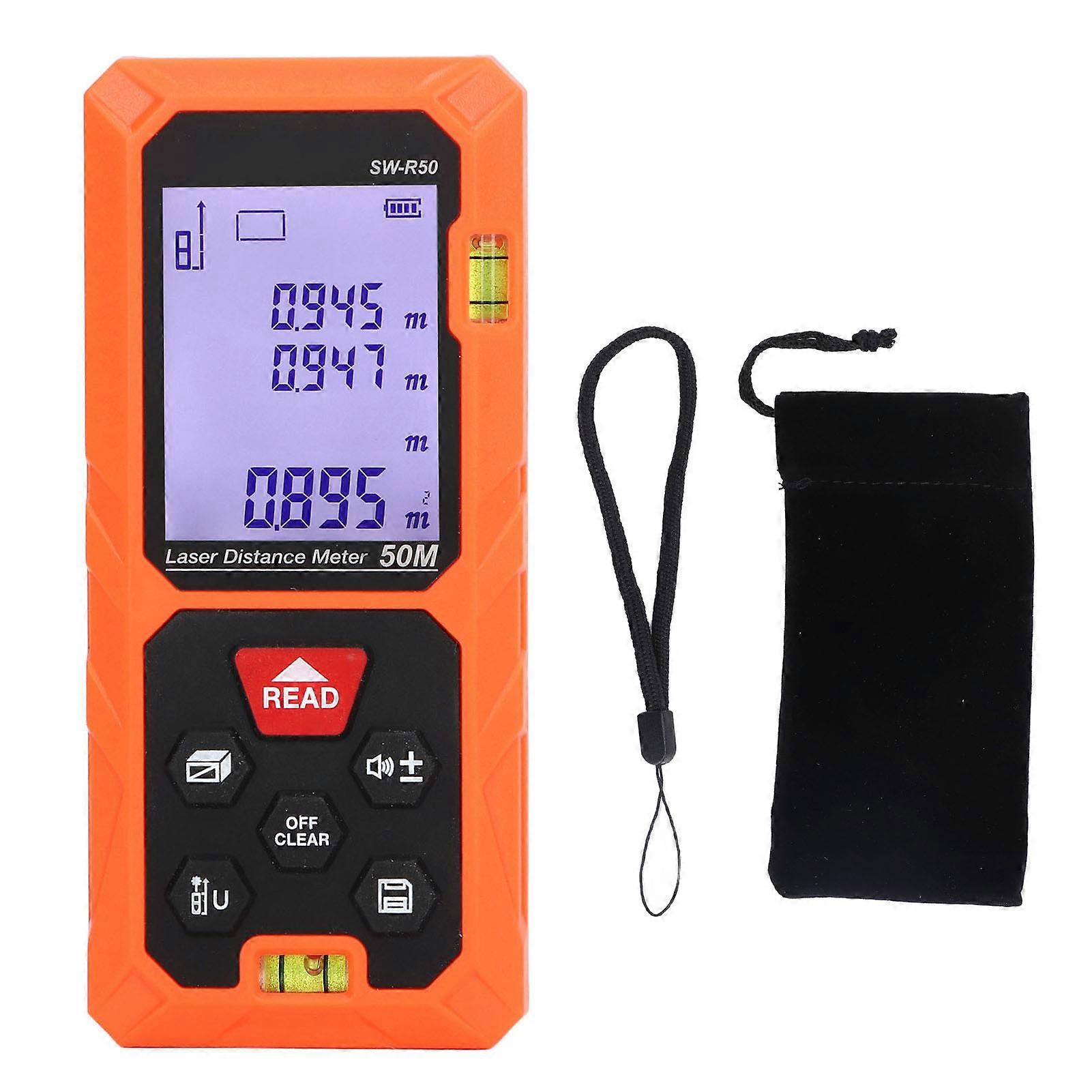 Handheld Laser Distance Meter High Accuracy Double Sensing Holes Digital Distance Finder