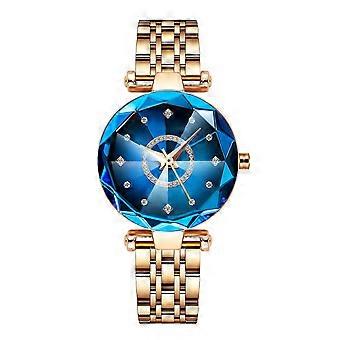 SQCLV Damenuhr Wasserdichtes Edelstahlarmband Stilvolle Damen Quarz Armbanduhr für Mädchen Daily Business