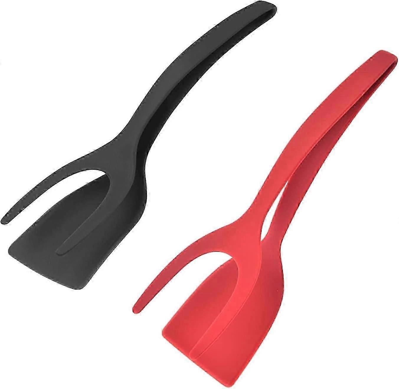 Fried Egg Flipper Spatula 2-in-1 Non-stick Flipper Food Clip Egg Turner For Flipping Eggs Burgers Steak Pancake Pizza Bread