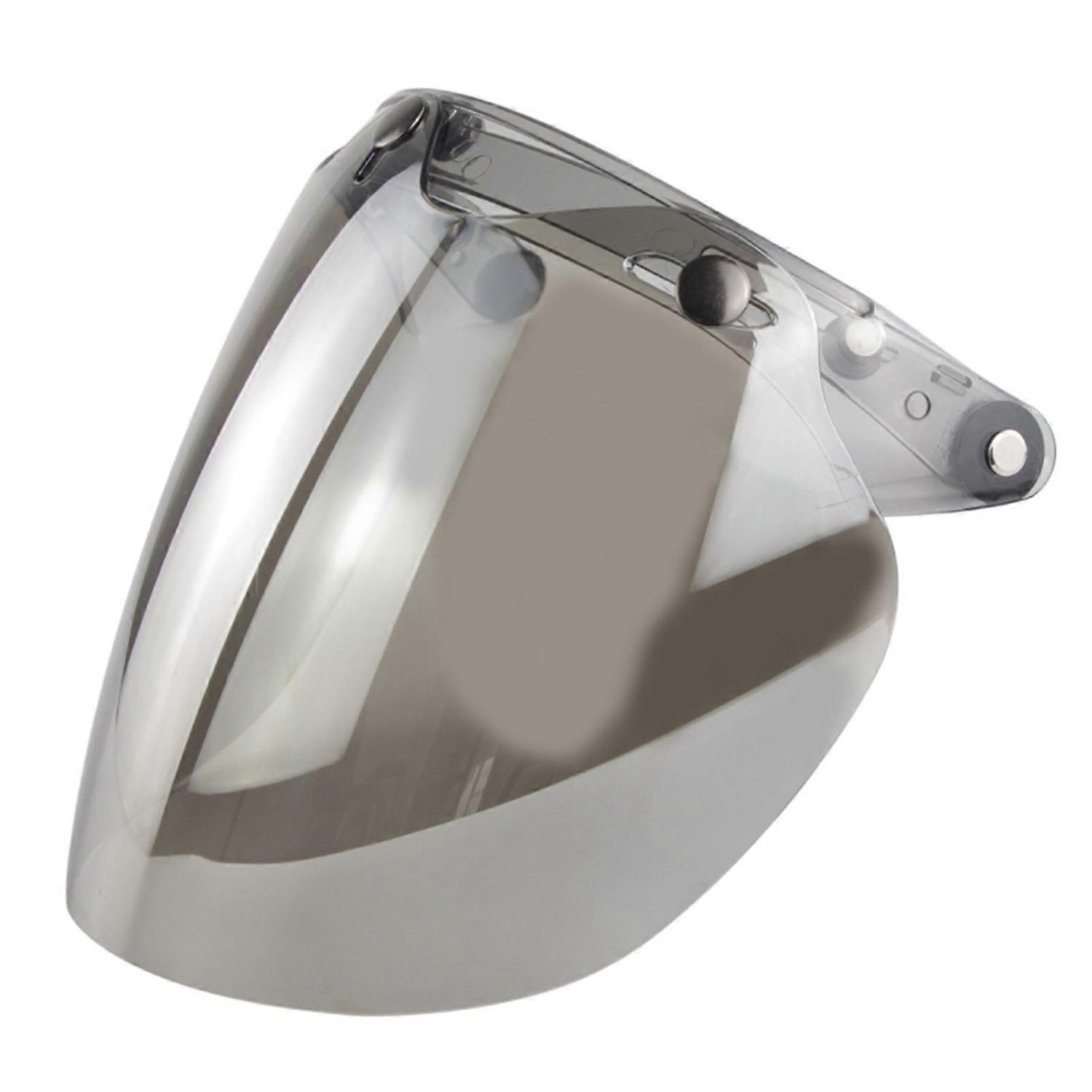 Open Face Helmet Visor Motorcycle Helmet Bubble Lens 3-Snap Bubble Wind Visor