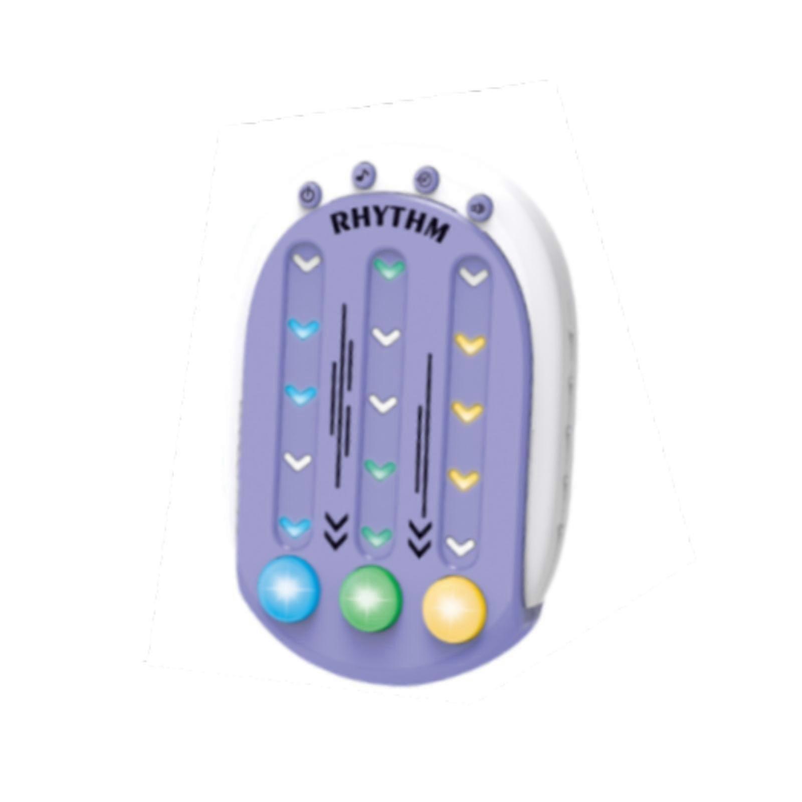 Rhythm Game Machine, Handheld Puzzle Game Machine with Music & Light, Quick Push