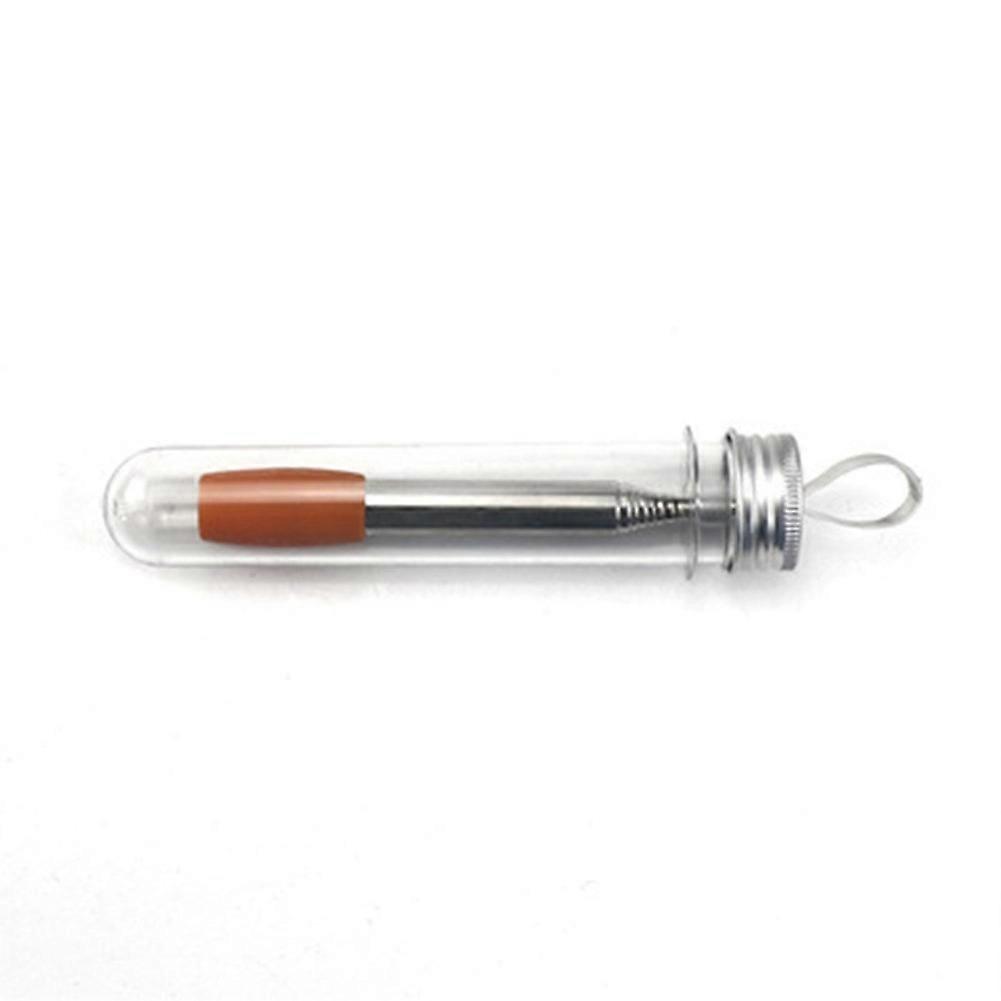 Outdoor Telescopic Pocket Bellows Survival Fire Lighting Camping Blowing Flashlight Fire Blowing Tube with Silicone Mouth Cover