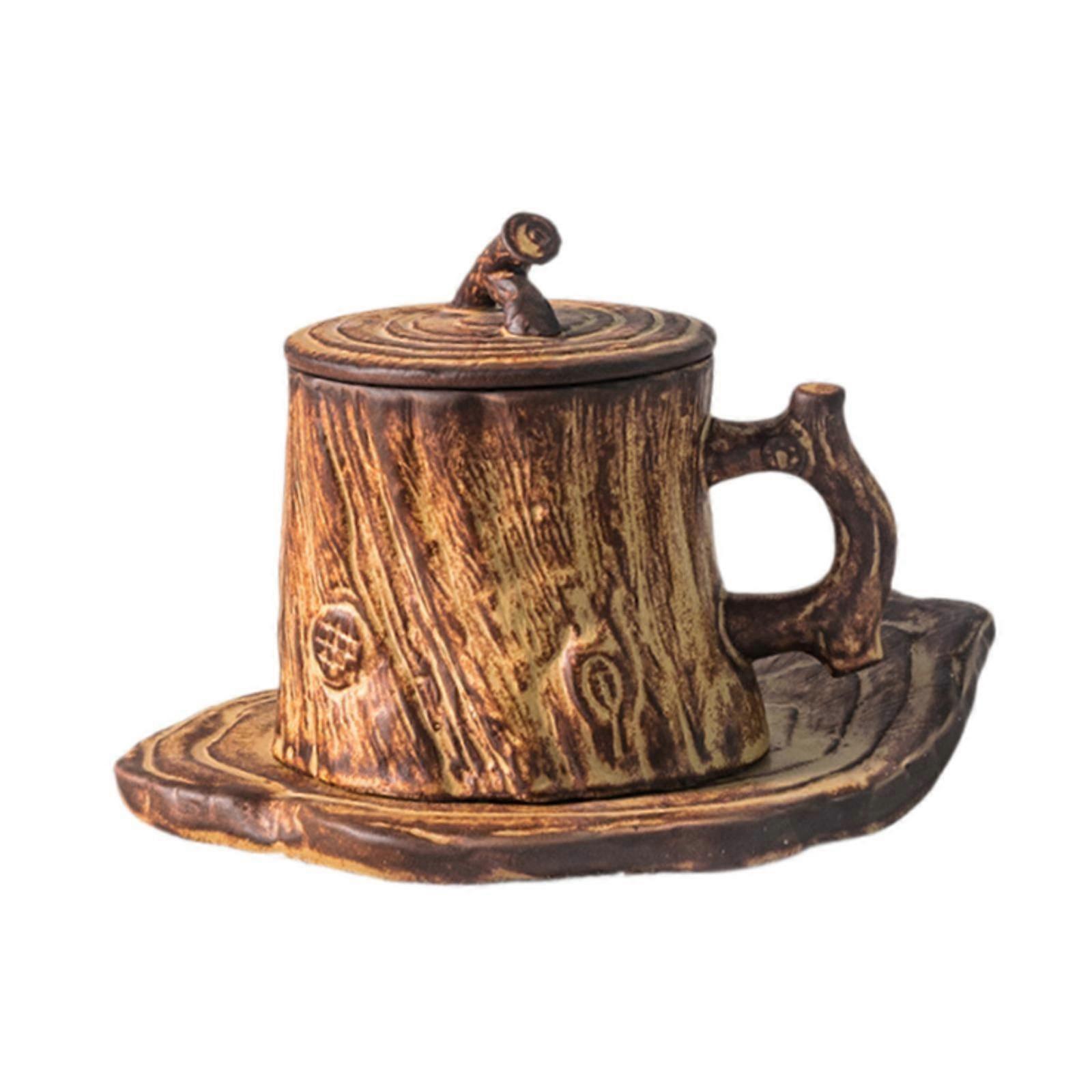 Kaffeebecher Retro Trinkbecher Cappuccinotasse Kaffeetasse für Tee Kaffee Saft mit Deckel