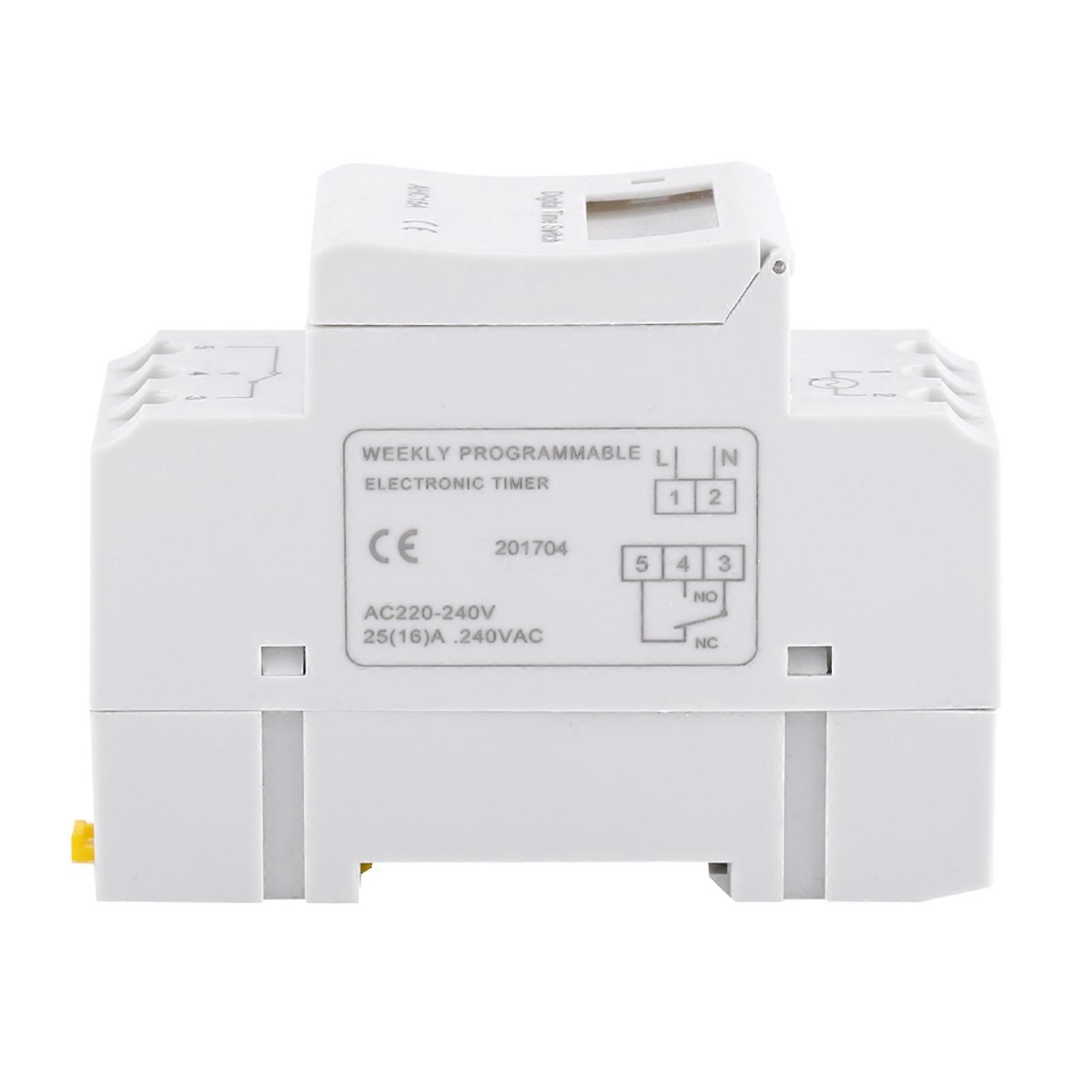 LCD Display Weekly Programmable Electronic Relay Time 16 ON and OFF Timer(AC/DC24V)