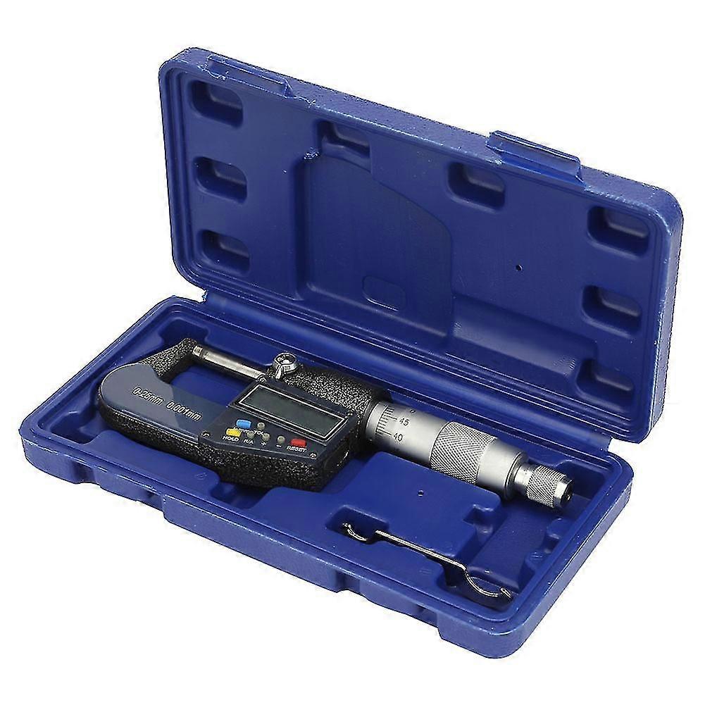Measure Tool 0-25mm Electronic Digital Micrometer 0.001mm Thickness Gauge and Wrench Set