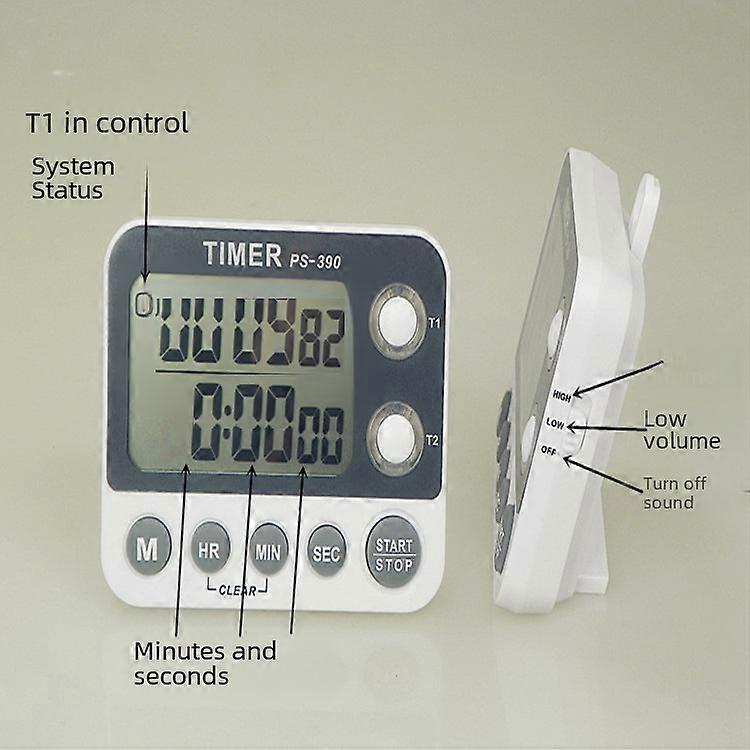 Timer kitchen reminder countdown timer multi-channel second button silent volume adjustable