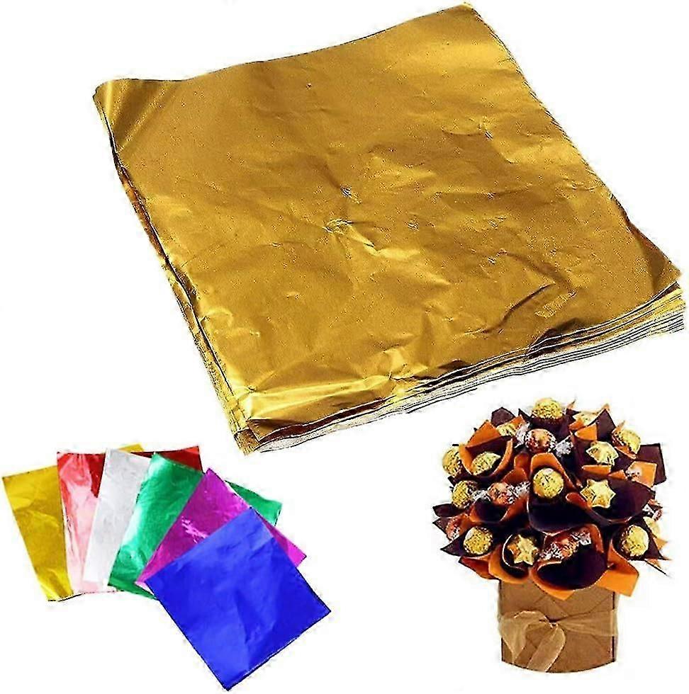 Emballages En Aluminium Pour Bonbons PATIKIL 5x5 Pouces - 200 Pièces Papier Aluminium Brillant Rose Pour Chocolats Et Confiseries DIY