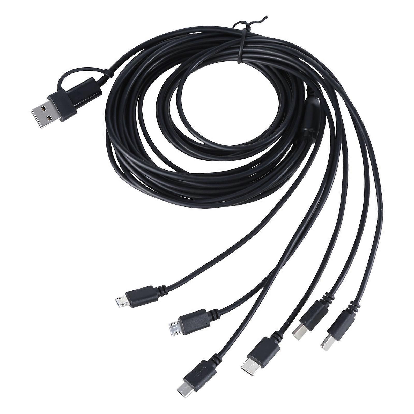 Space Saving 6 in 1 Charging Cable Multi Charging Cable with USB Type C USB Connectors for Portable Devices