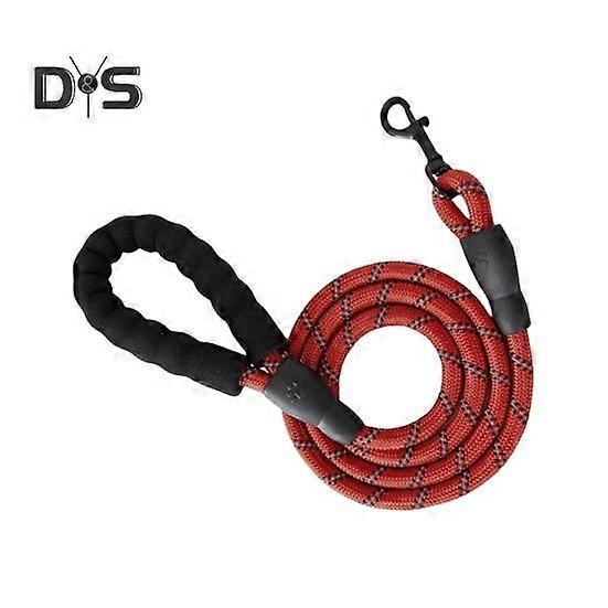 Strong Dog Leash with Soft Padded Handle Reflective Nylon Pet Traction Rope 360-Degree Rotating Leash for Small to Medium Dogs