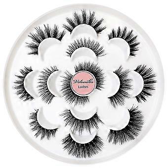 Vipper Look Øyevipper 7 Par 5d Faux Lashes Luksuriøs Volum Fluffy Falske Øyevipper | Wing Dubai Blandet