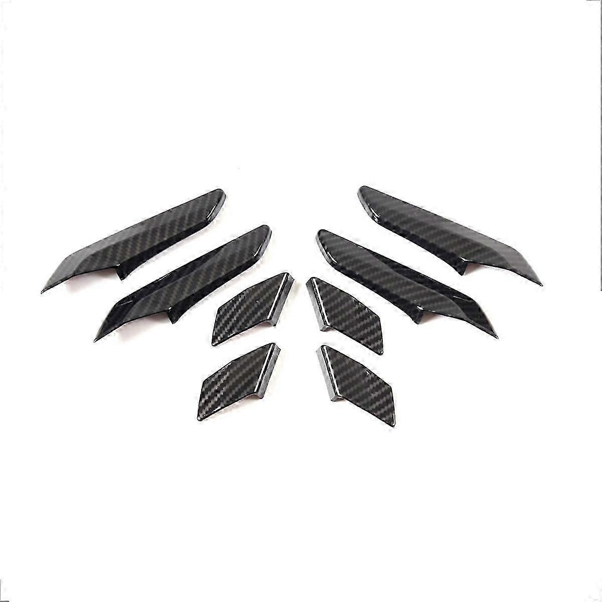 Car Inner Door Handle Frame Trim for 2022 2023 Front Rear Door Handle Cover Accessories ABS Carbon Fiber