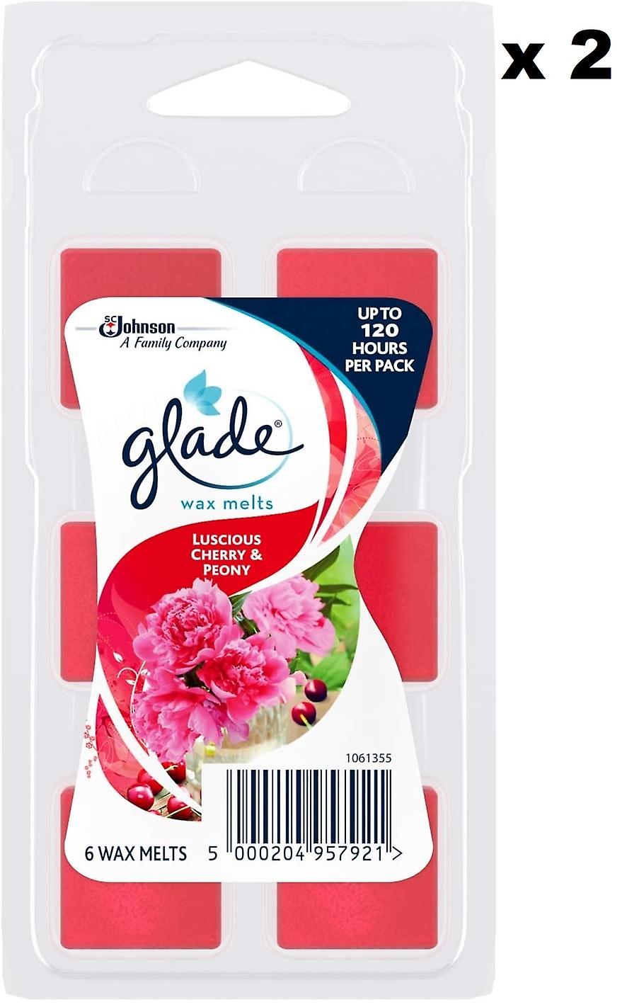 2 x Glade Wax Melts 66g (6 cubes) - Cherry & Peony