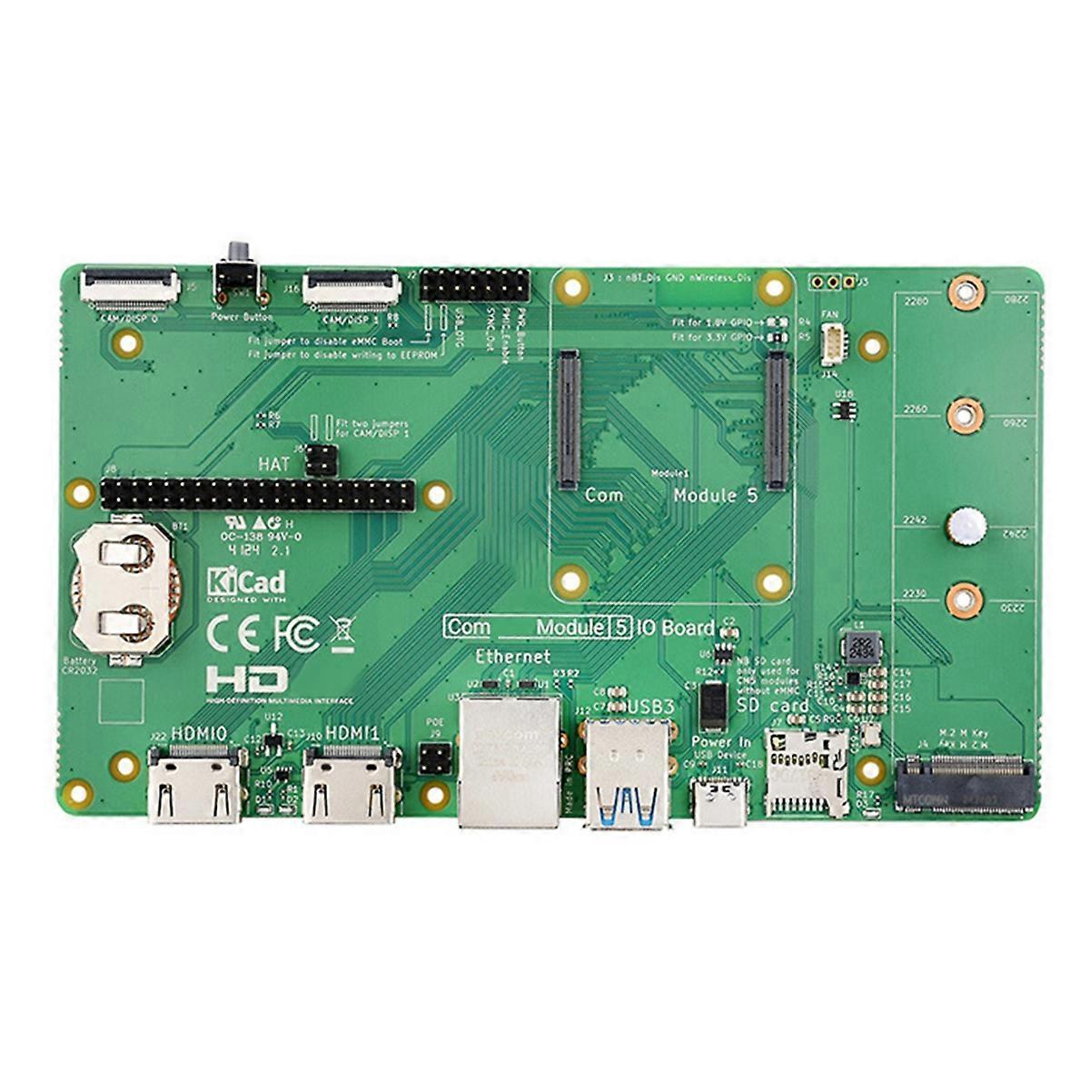 Voor CM5 IO Board Baseboard voor Compute Module 5 IO Board Ondersteuning M.2 NVMe SSD
