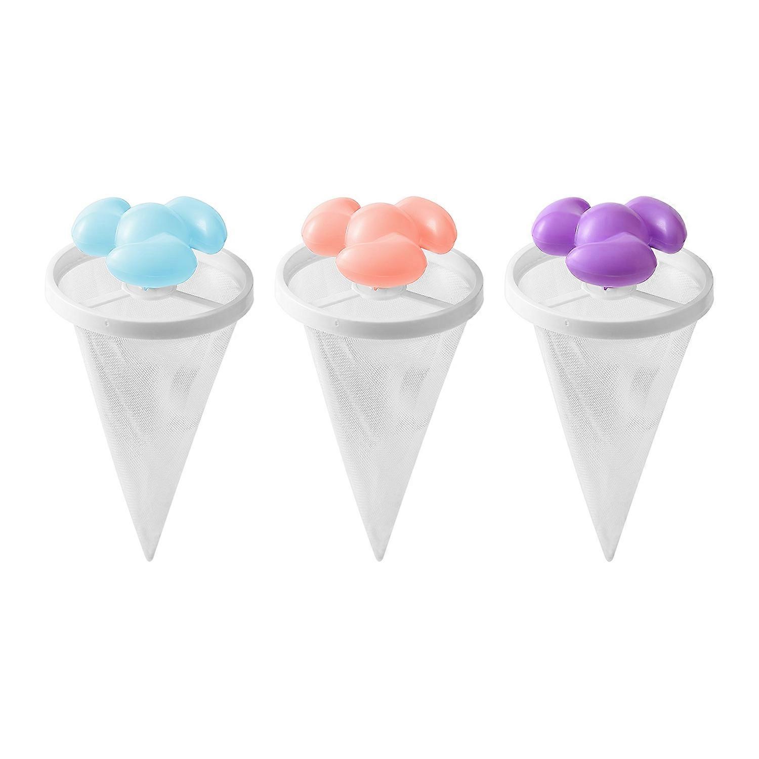 1/3Pcs Wool Sticker Filter Bag Washing Machine Prevent Clogging Easy to Use Reusable Mesh Drain Pipe