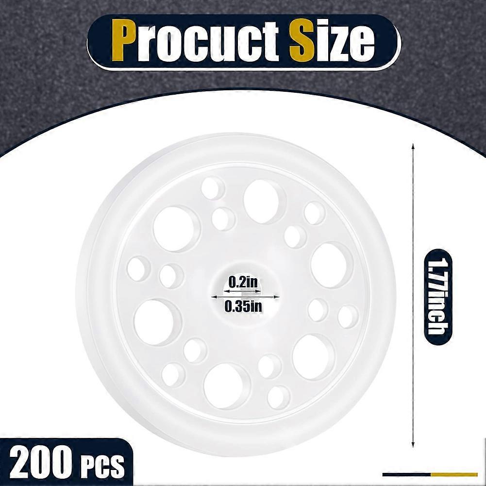 200 Pcs 1.77 Inch/ 45 mm Plastic Insulation Washers Load Spreading Polypropylene Washers for Fixing 