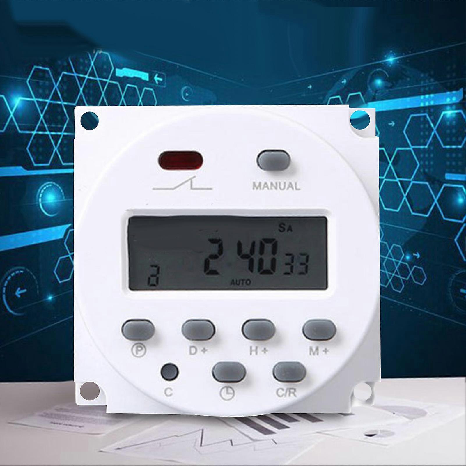 Digital Timer Switch 17 Groups Timings High Precise Anti Interference Microcomputer Time Relay Timer Switch 220V 