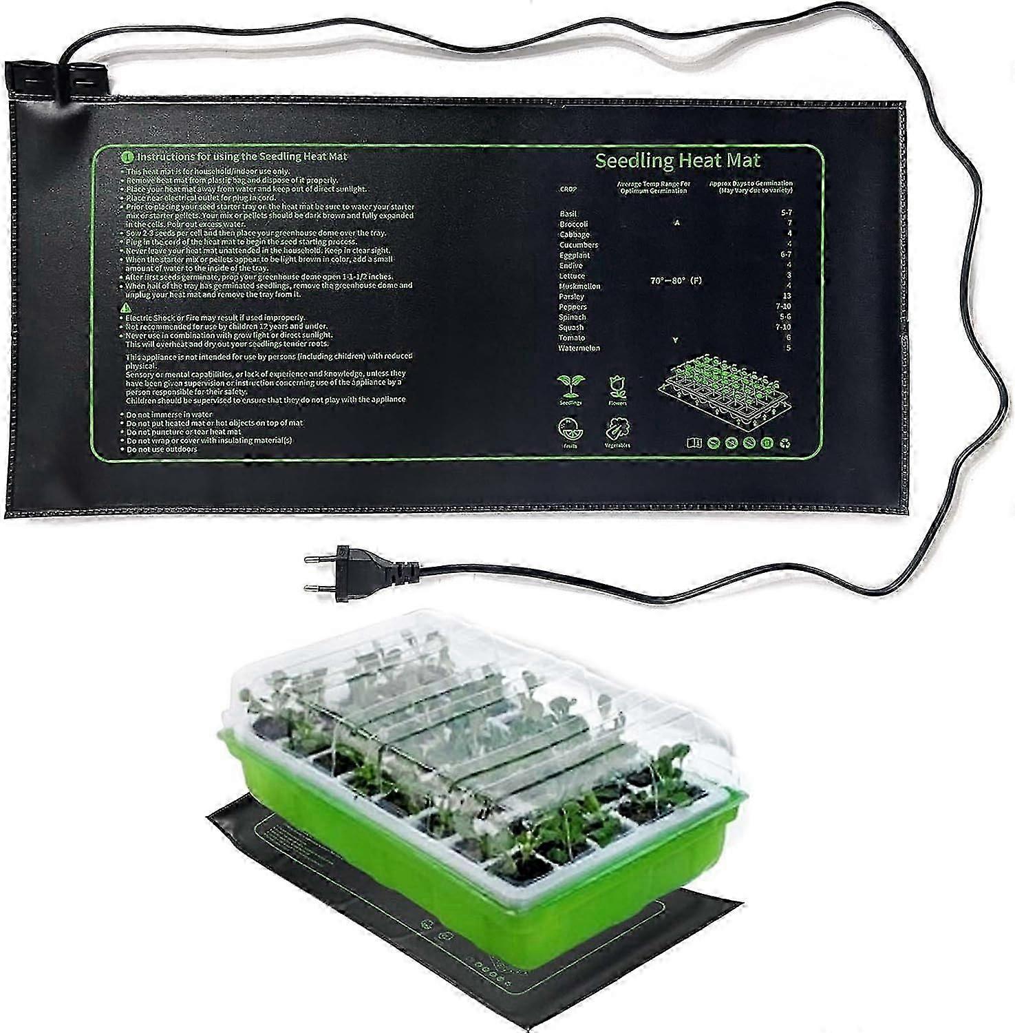 Bitki Isıtma Matı Bitkiler Fide Çimlenmesi için Grafen Isı Matı, IP67 Su Geçirmez 20 W Sıcaklık Isıtma Yastığı Mat Isıtıcı Yatak Mat Yeşil Yetiştirmek İçin