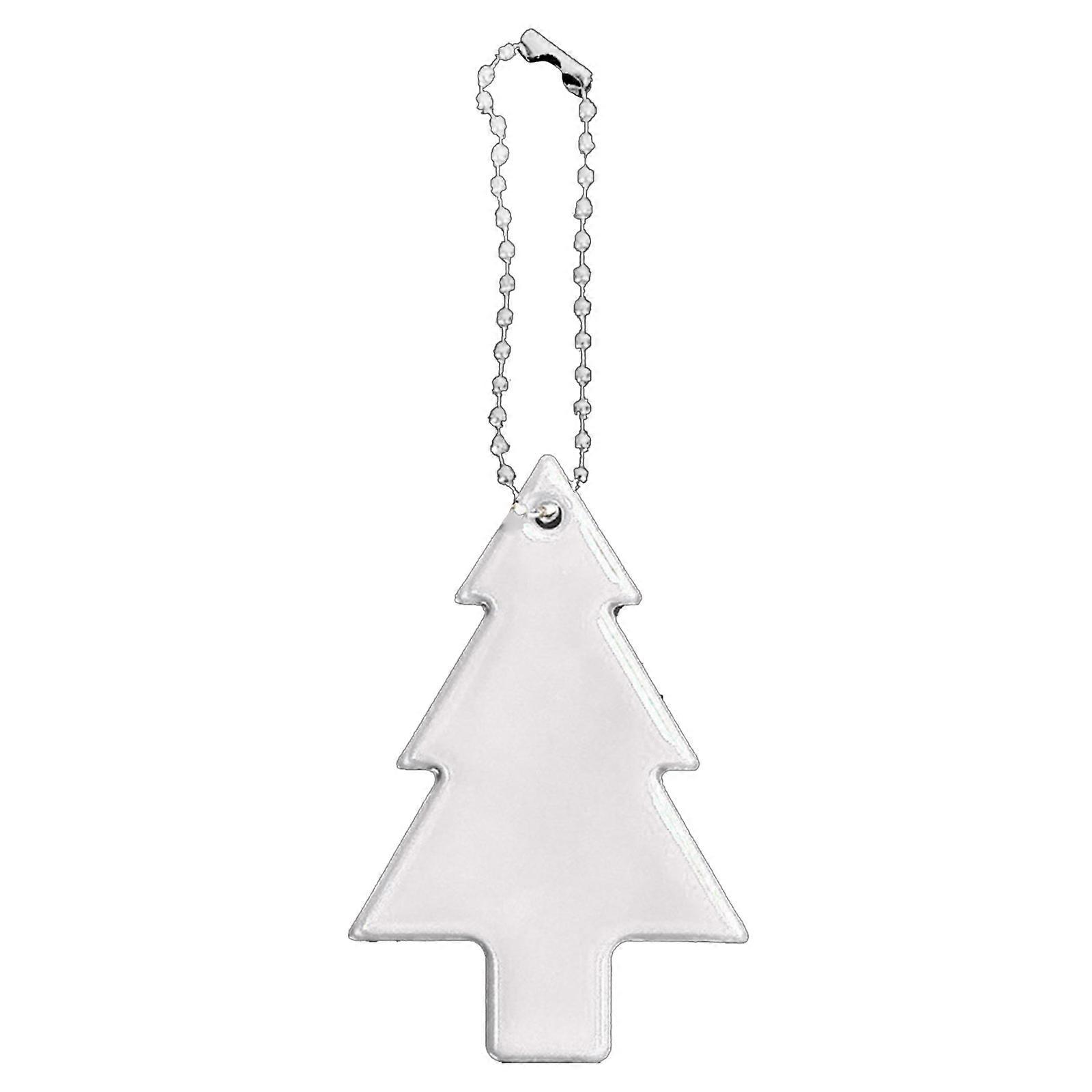 Tree Reflector Pendant Safety Reflectors Pendants Kids Reflector Pendant for School bag/Backpack/Bag Cycling Running silver white