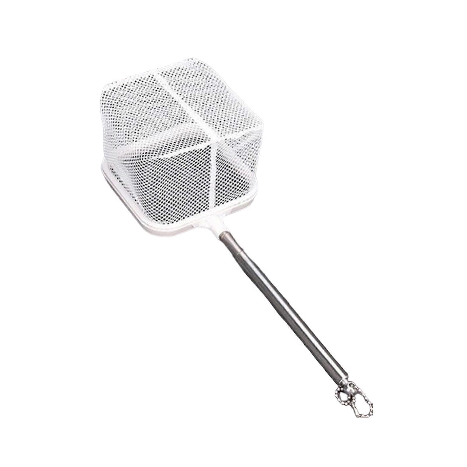 Adjustable Square Fishing Net for Fish Shrimp Telescoping Rod with Suction Cup Extendable Fishing Net