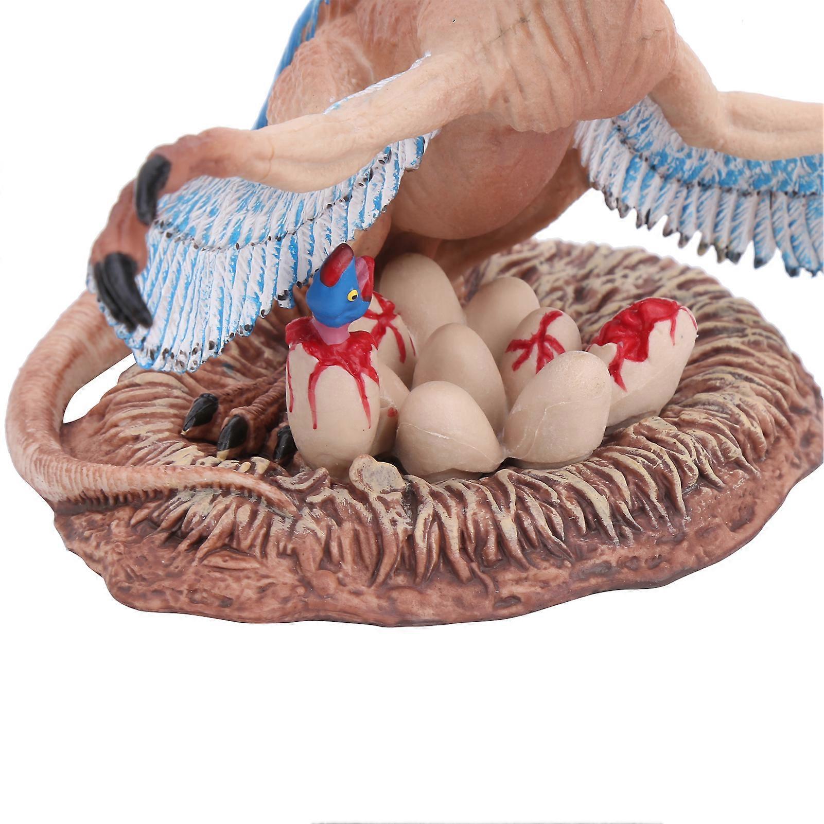 Blue Dinosaur Model Plastic Educational Toy Highly Simulated Animal