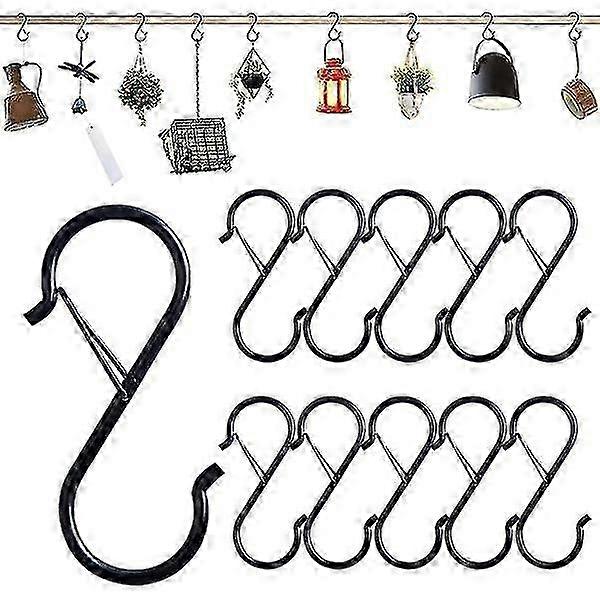 10 pieces Small S hooks, strong metal hooks with safety buckle 2025 walkbee SZRH A-G