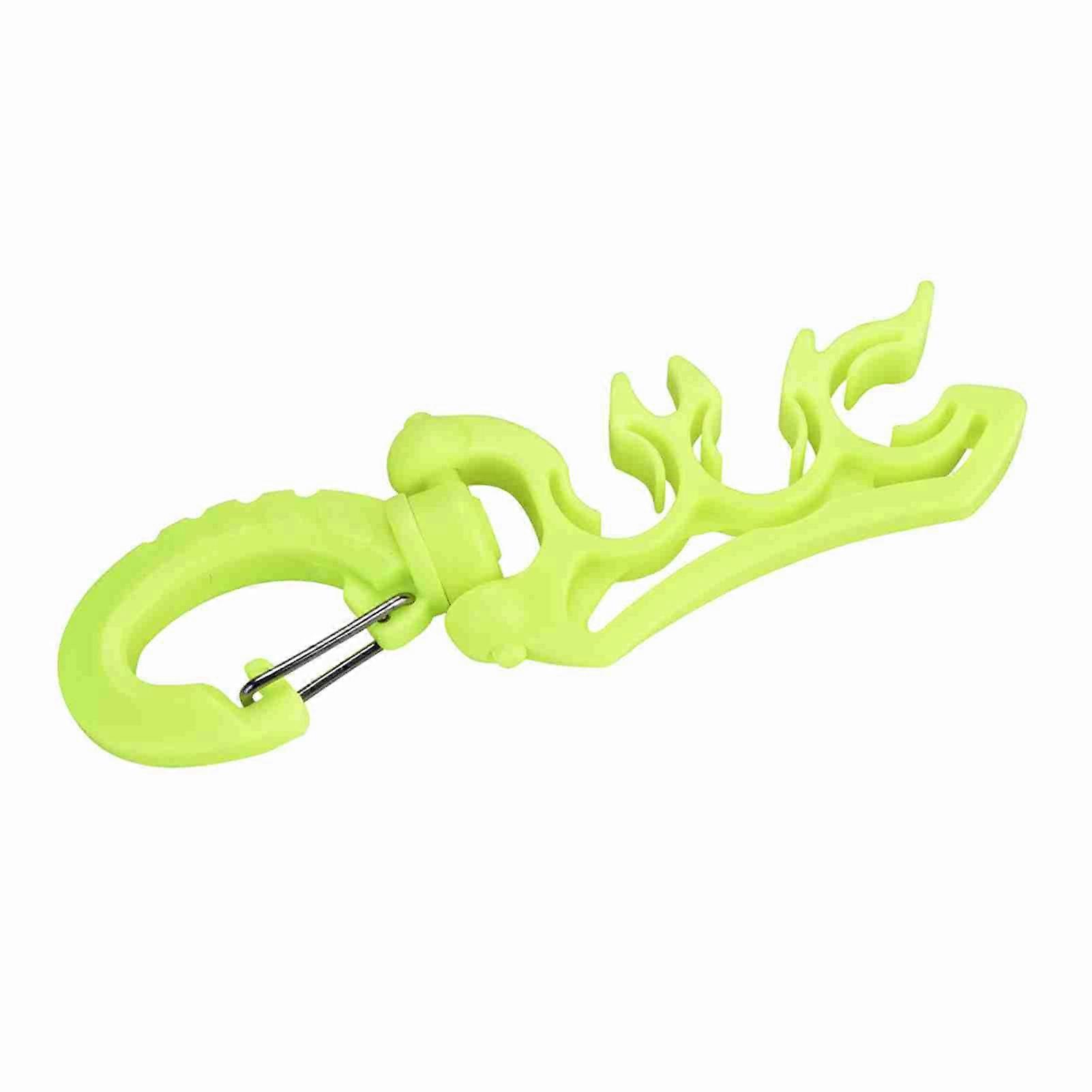 Keep Diving Diving Underwater Plastic Double BCD Hose Holder with Clip Buckle Hook (Yellow)