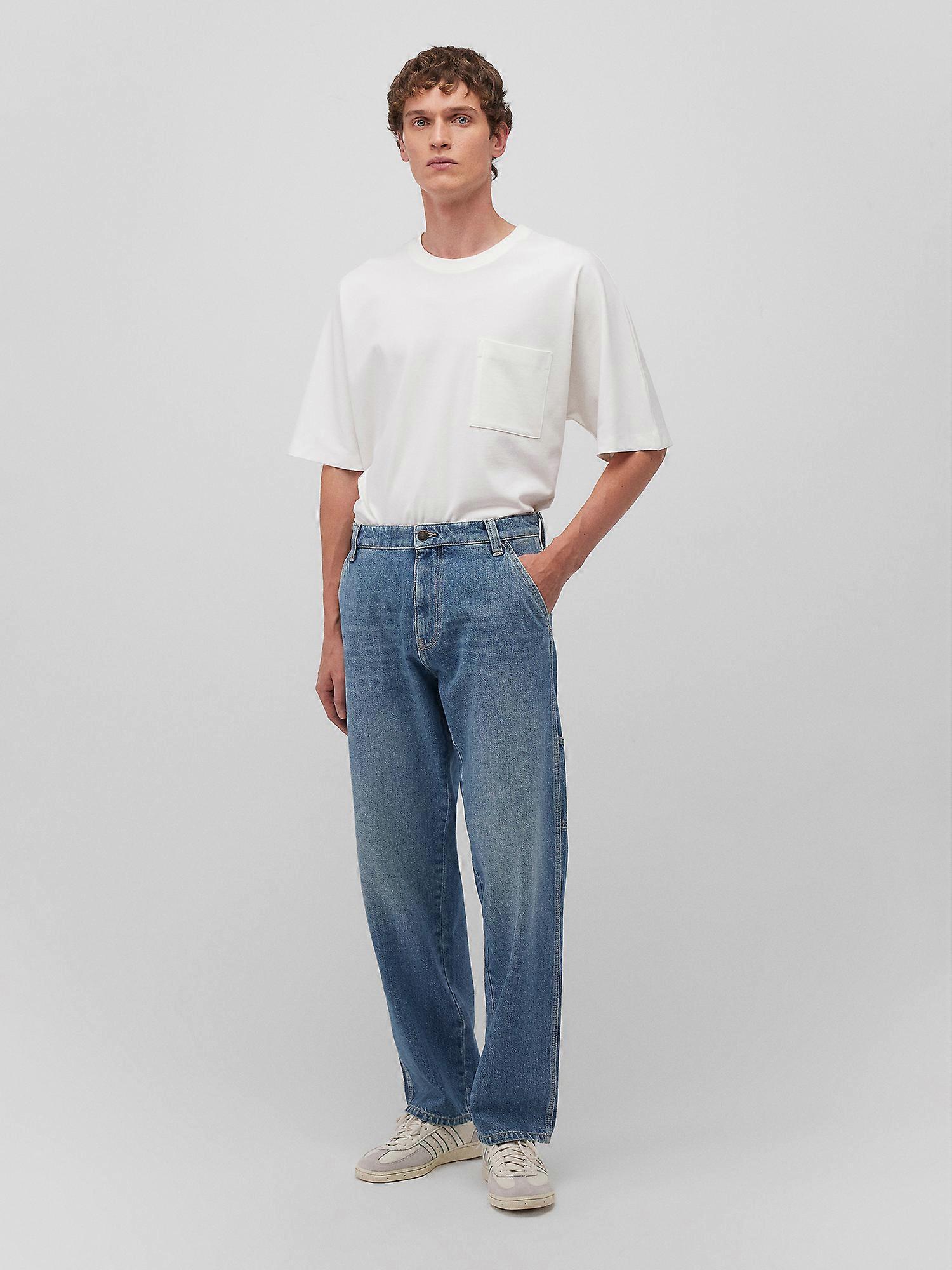 Mavi Herren Denim Jeans Hose mit weitem Schnitt, Eingrifftaschen