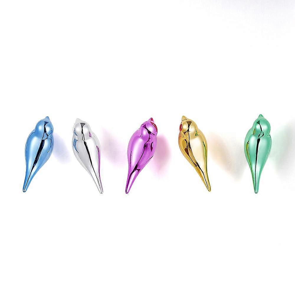 5 PCS Colorful Bird Wall Hooks for Home Art Entryway Decoration