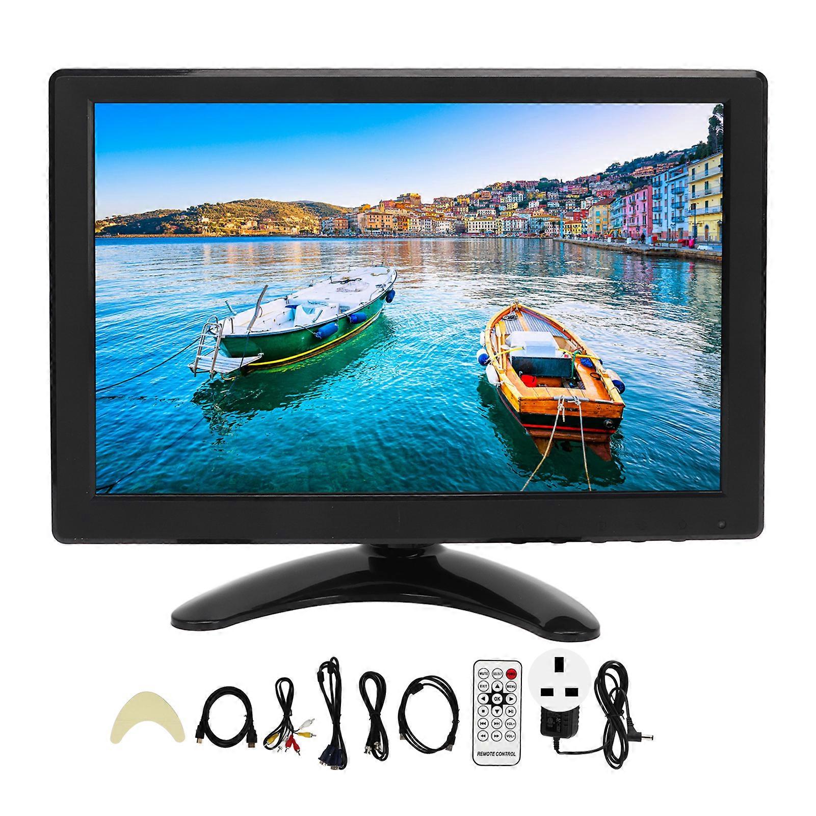 TFT LED 10.1in Computer Monitor with Multi Input Interface Speakers HD Color Gaming Display Screen for Laptops 100‑240V