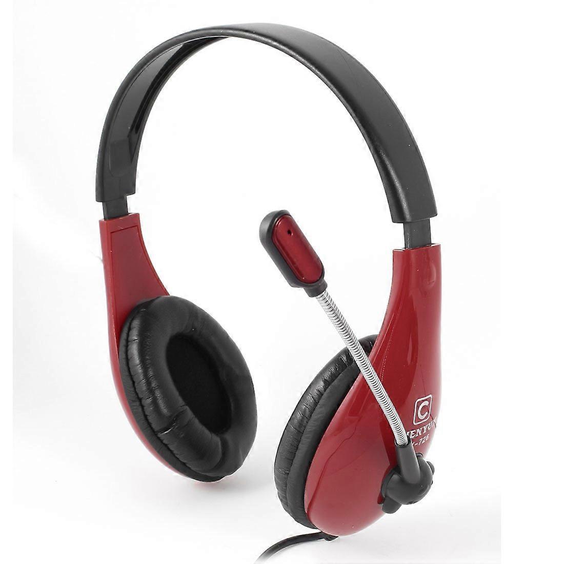 Qtqgoitem 1.9M USB Cable PC Computer Multimedia Headset Headphones Black Red (model: 63f 2e1 a00 37e d49)